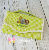 Fox and Sloth Themed Baby Bag, Diaper Changing Pad, Wipes Clutch, Baby Blanket, Burp Cloth and Bib for Boy