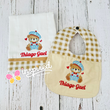 Bear Themed Hooded Towel, Blanket, Two Burp Cloths and Bib Set