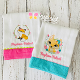 Fox Girl Set Burp Cloths Set