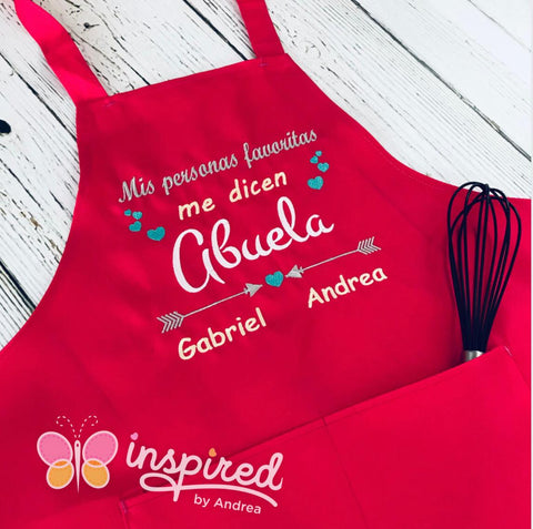 Personalized Apron for Grandma Option 1