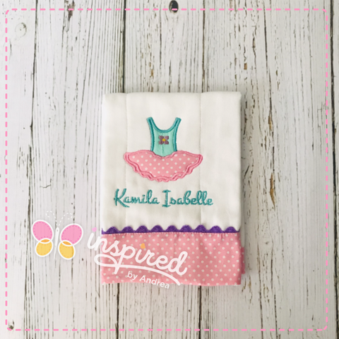 Ballerina Tutu Burp Cloth