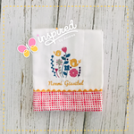 Birds and Flowers Burp Cloth