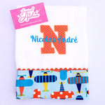 Monogrammed Boy Burp Cloth