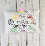 Born to Travel Personalized Pillow