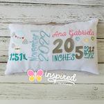 Hot Air Balloon Birth Announcement Pillow