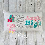 Mermaid Birth Announcement Pillow