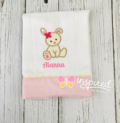 Cute Baby Bunny Burp Cloth