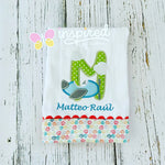 Monogrammed Airplane Burp Cloth