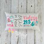 Mermaid Birth Announcement Pillow
