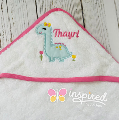 Hooded Towel Girly Dino