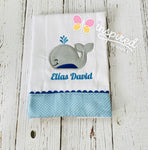 Cute Whale Burp Cloth