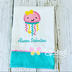 Girly Jellyfish Burp Cloth