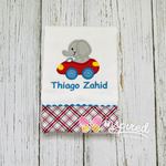 Elephant in Car Burp Cloth