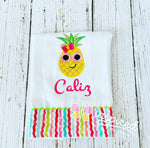 Sunny Pineapple Blanket and Burp Cloth Set