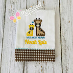 Giraffe Burp Cloth