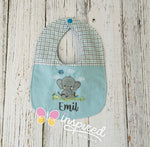 Baby Elephant Themed Hooded Towel, Burp Cloth and Bib