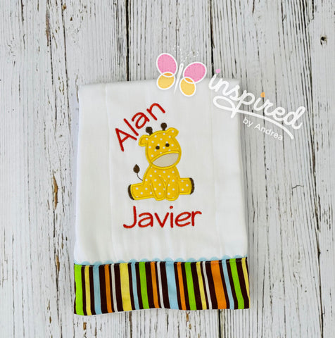 Baby Giraffe Burp Cloth