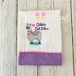 Llama with heart Burp Cloth