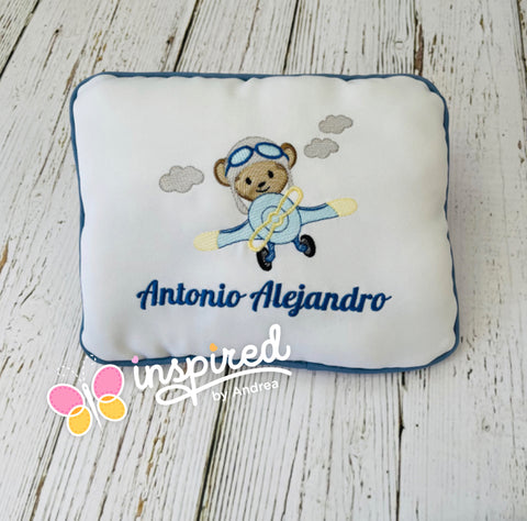 Monkey in Airplane Small Pillow