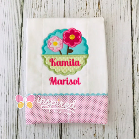Flower Name Burp Cloth