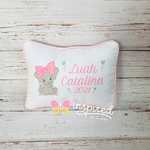 Elephant Small Pillow and Burp Cloth Set