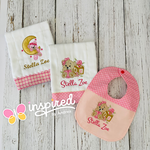 Baby Bear Themed Two Burp Cloths and Bib