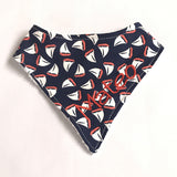 Nautical Themed Wipes Bag Clutch And Bandana Bib Set